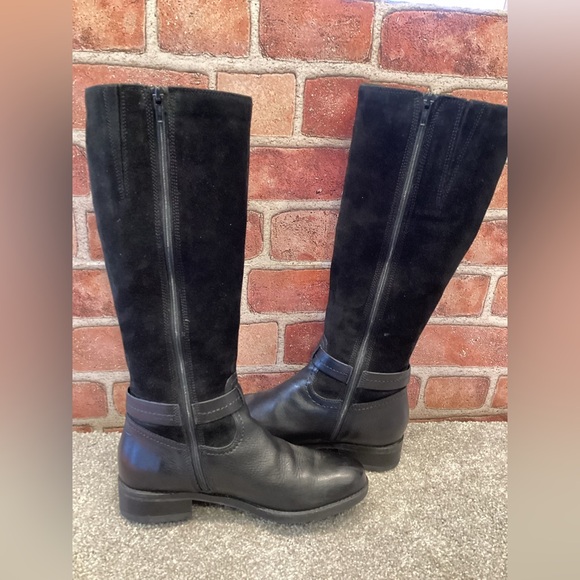 Clarks Cologne Up womens Black leather Knee high Tall Riding Boots size 7 - Picture 6 of 9